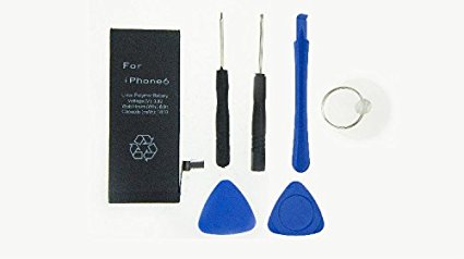HanNeng iPhone 6 Battery Replacement Repair Kit for Model iPhone 6 with 3.82V 1810 mAh Li-ion Battery for iPhone 18 Month Warranty Compatible with GSM & CDMA Models A1549 A1586 A1589