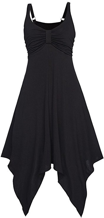 For G and PL Women's Casual Ruched Irregular Hem Sun Dress
