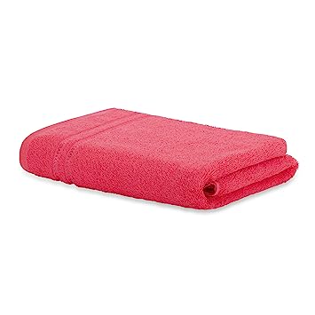 Welspun 100% Cotton Bath Towel Quick Dry High Absorbency Attractive Border 380 GSM Coral Cotton Towels for Bath