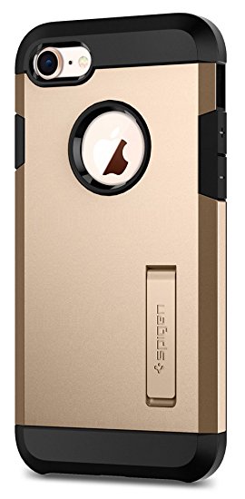 Spigen Tough Armor [2nd Generation] iPhone 8 Case / iPhone 7 Case with Kickstand and Heavy Duty Protection and Air Cushion Technology for Apple iPhone 8 (2017) / iPhone 7 (2016) - Champagne Gold