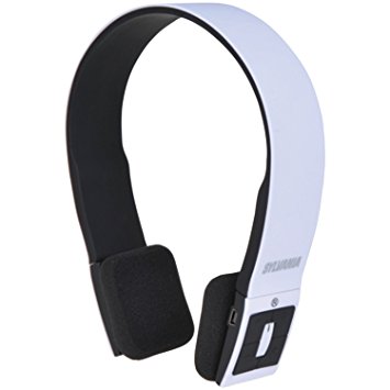 Sylvania Wireless Bluetooth Stereo Over Ear Headphones with Microphone - White