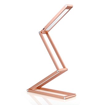 LED Slim Desk Lamp SiFREE Pocket Sized Portable Outdoor Lighting Equipment Foldable Table Lights for Reading Outdoor (Rose Gold)