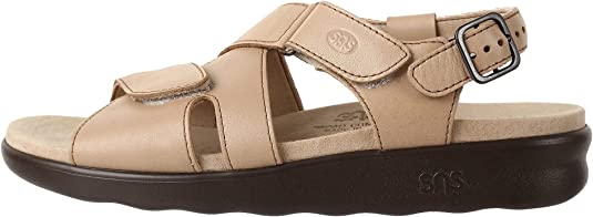 SAS Huggy Platform Sandals for Women - Leather Upper with Criss-Cross Straps, Cozy and Comfortable Casual Sandals