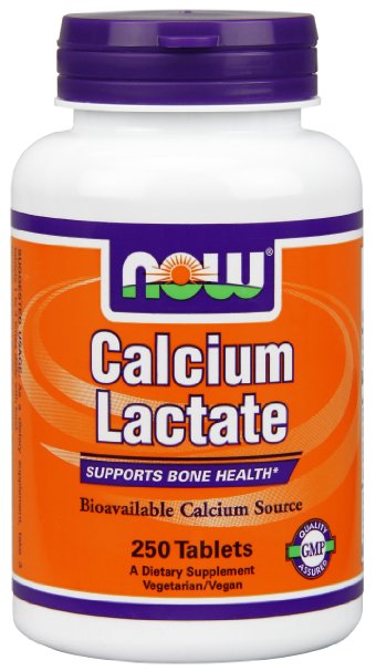 Now Foods Calcium Lactate Tablets, 250 Count