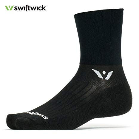 Swiftwick ASPIRE FOUR Quarter Crew Socks for Cycling and Trail Running