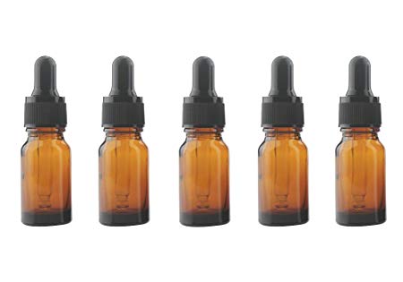 Wowlife Amber Glass Dropper Bottles for Essential Oils/Perfume Refillable Empty Amber Bottle DIY Blends Glass Bottles