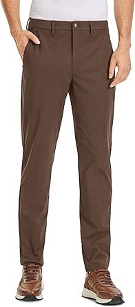 CRZ YOGA Men's All Day Comfy Golf Pants - 30"/32"/34" Quick Dry Lightweight Work Casual Trousers with Pockets