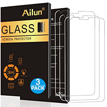 LG G6 Screen Protector,[3 Packs]by Ailun,Tempered Glass,9H Hardness,2.5D Edge,Ultra Clear Transparency,Anti-Scratches,Case Friendly-Siania Retail Package