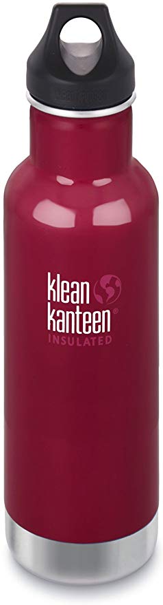 Klean Kanteen Classic Insulated Bottle Bundle with 2 Caps (Loop Cap and Sport.