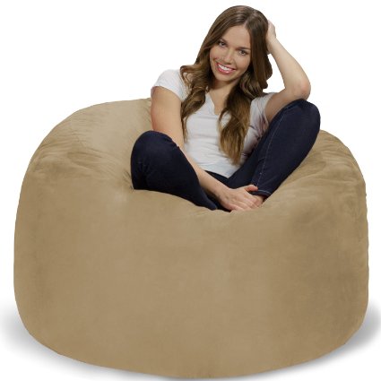 Chill Bag - Bean Bags Memory Foam Bean Bag Chair, 4-Feet, Camel