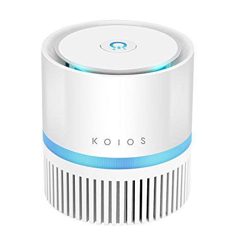 Koios Desktop Air Purifier with True HEPA Filter ,Compact Design Air Eliminator Cleaner for Room and Office,Reduce Allergens, Pollen, Dust, Mold, Pet Dander,Smoke and Odors