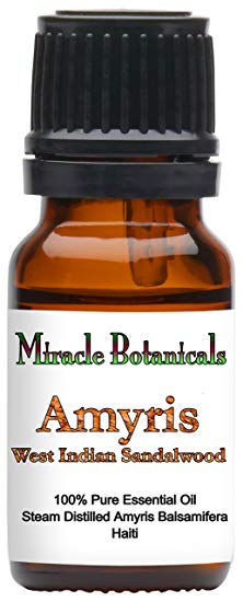 Miracle Botanicals Wildcrafted Amyris - West Indian Sandalwood Essential Oil - 100% Pure Amyris Balsamifera - 10ml or 30ml Sizes - Therapeutic Grade - 10ml