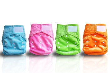 Cloth Baby Diapers. One Size Fits All Baby Diaper Cover with triple layers Microfiber Inserts. Best Velcro closure type.