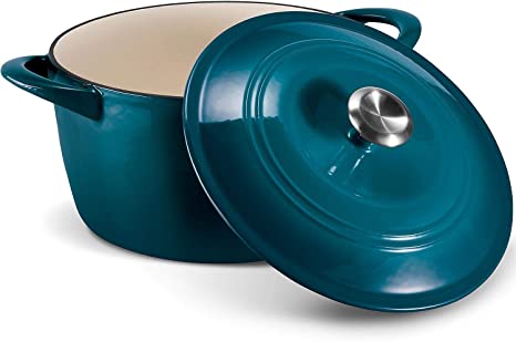 Tramontina Enameled Cast Iron 7-Qt. Covered Round Dutch Oven - Blue