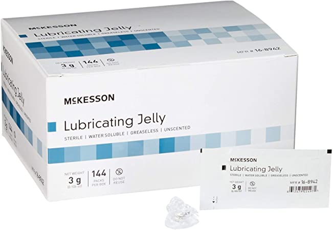 McKesson Lubricating Jelly Sterile 3 Gram Individual Packet 144 per Box 16-8942