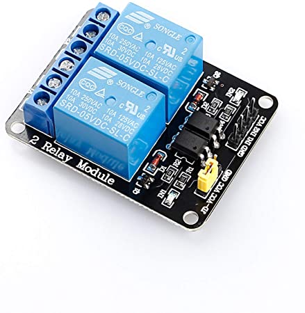 SunFounder 2 Channel DC 5V Relay Module with Optocoupler Low Level Trigger Expansion Board for for Arduino R3 MEGA 2560 1280 DSP ARM PIC AVR STM32 Raspberry Pi