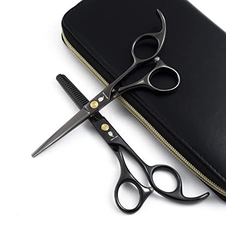 SMITH CHU Professional Hair Cutting Scissors Set - Razor Sharp Japanese 440C Stainless Steel-Hairdressing Thinning/Texturizing Shears for Barber/Hairdresser