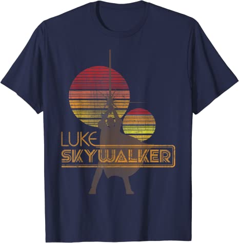 Star Wars Retro Luke Skywalker Silhouette Suns T-Shirt