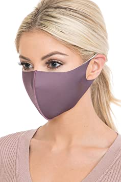 Copper Infused Cloth Face Mask - Reusable Washable 3D Design 4-Ply Filter Small/Medium Plum