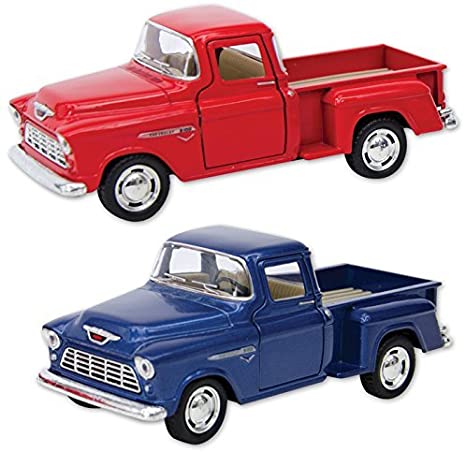 1955 Chevy Stepside Pick-Ups - Only one included - Die Cast - Available in Red or Blue