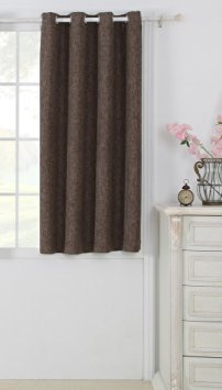 Best Dreamcity Room Darkening Thermal Insulated Grommet Top Drapes, Faux Linen Blackout Curtains for Bedroom, Coffee, W52" X L63", Single Panel