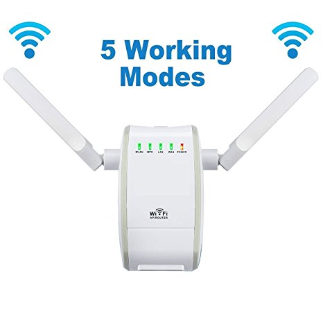 Wifi Router, XINGDONGCHI 300Mbps Wireless Range Extender Hotspot Access Point Amplifier Wireless-N Mini AP Signal Booster 802.11n/b/g High Speed Network Router/AP/Client/Bridge/Repeater Modes with WPS (Router- JQR)