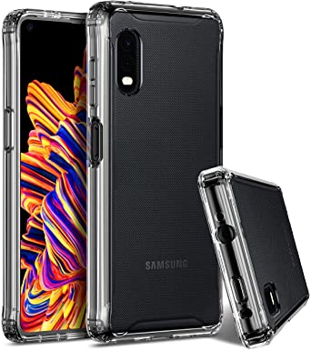 CASEVASN Samsung Galaxy Xcover Pro Case, [Shock-Absorption] Air Hybrid Defender Shockproof Anti-Drop Crystal TPU Bumper   [Clear] Hard Back Protective Case for Galaxy Xcover Pro -Clear