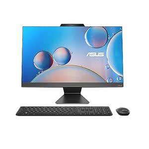 ASUS AiO M3402WFA Series, 23.8" (60.45 cm) FHD, AMD Ryzen 5 7520U, All-in-One Desktop (8GB/512GB SSD/Windows 11/Office 2021/with Wireless Keyboard & Mouse/Black/5.4 kg), M3402WFA-KBA015WS