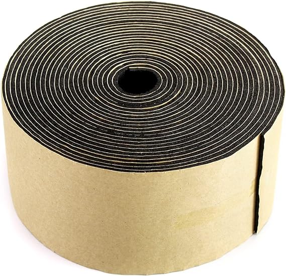 QWORK Pipe Wrap Insulation - Heat and Cold Pipe Insulation, Fiberglass-Free Material, 3" x 1/8" x 25ft