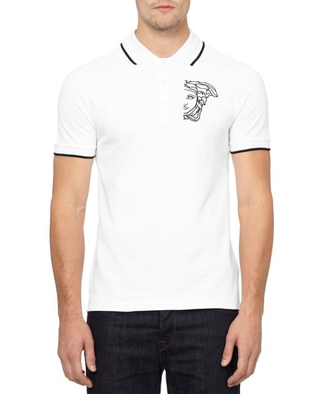 Versace Collection Pure Cotton Polo Logo Shirt