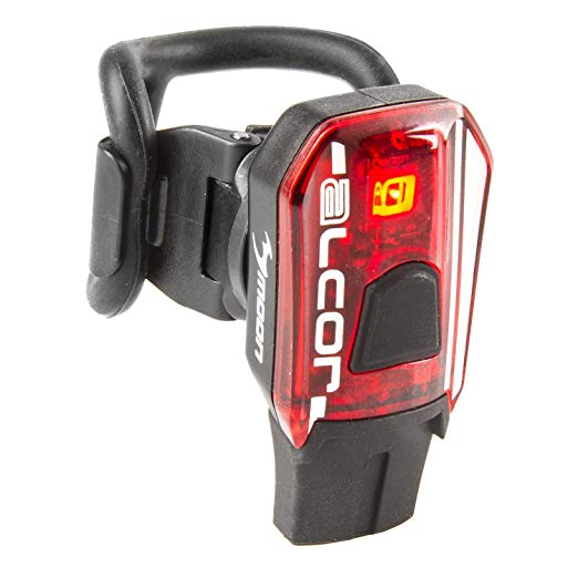 Moon MO1038 Rechargeable Rear Light with Magnetic Holder Adult Unisex, Black/Red, Standard