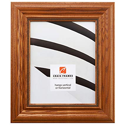 Craig Frames 15177483250 11 by 14-Inch Picture Frame, Solid Wood, 2.25-Inch Wide, Honey Oak