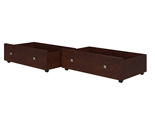 DONCO KIDS Under Bed Storage Drawers, Cappuccino, Set of 2