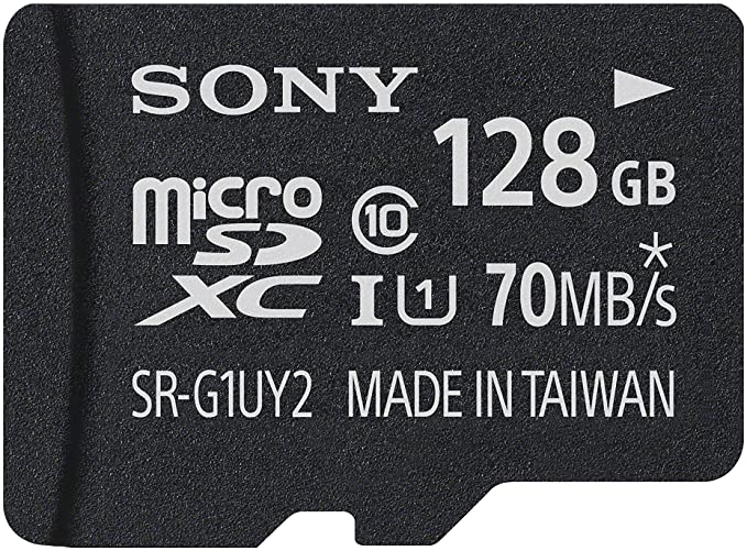 Sony 128GB Class 10 UHS-1 Micro SDXC up to 70MB/s Memory Card (SRG1UY2A/TQ)