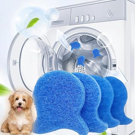 4 Pack Pet Hair Remover for Laundry, Dog Hair Remover Cat Hair Remover for Washing Machine and Dryer - Reusable Hair and Lint Catcher - Hair Laundry, Clothes, Bedding - Non-Toxic Lint Catcher Sponge
