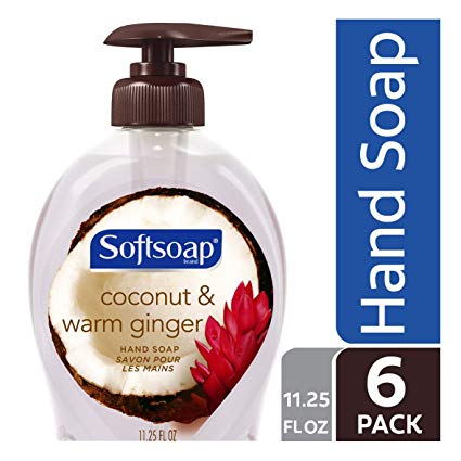 Softsoap Liquid Hand Soap, Coconut and Warm Ginger - 11.25 fluid ounce (6 Pack)
