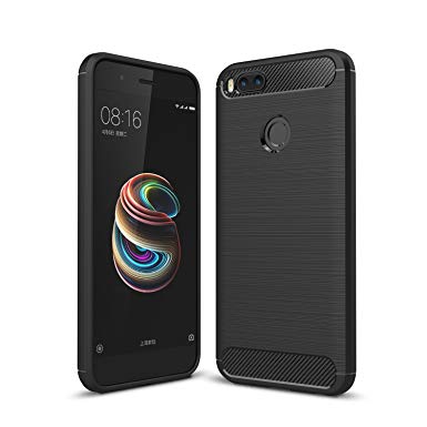 Xiaomi Mi A1 case,MYLB Ultra Slim Lightweight Carbon Fiber Design Flexible Soft TPU Case Highstrength Shockproof Protective Back Cover to Protect the Mobile Phone for Xiaomi Mi A1 (Black)