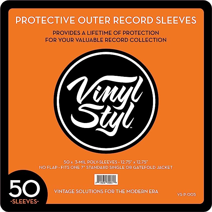 Vinyl STYL 72261 Protective Outer Record Sleeves - 50 Pack