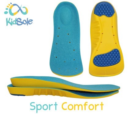 Children's Athletic Memory Foam Insoles For Arch Support and Comfort for Active Children