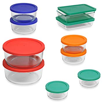 Pyrex Storage Plus 20-Piece Container Set with Color Lids