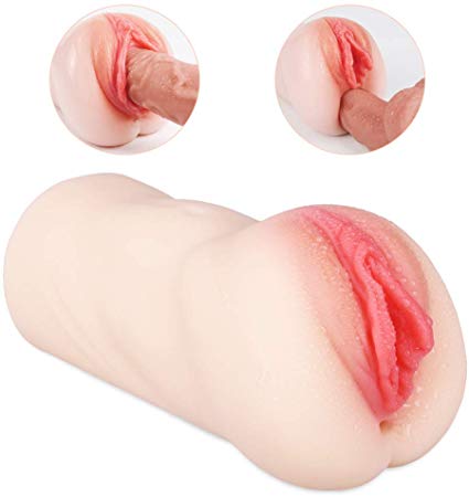 Male Masturbator, NightFly Adult Sex Toys for Men 3D Realistic Vagina Pocket Pussy Stroker Pussy Anal Ass Mens Masturbation Toy with 2 Holes