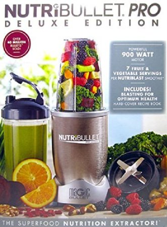 Nutribullet Pro Deluxe Edition 900-Watt Smoothie Juice Blender with Recipe Book NB9-1301