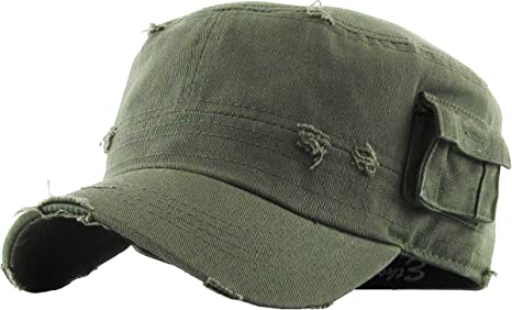 Cadet Army Cap Basic Everyday Military Style Hat (Now with STASH Pocket Version Available)