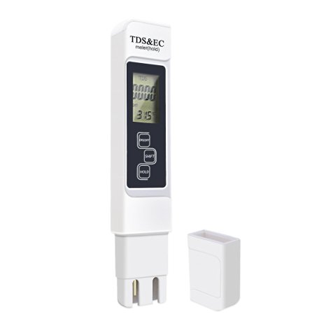 PLAY X STORE Water Quality Test Meter,Digital Tool With TDS, EC and Temperature. 0-9990 ppm Measurement Range ±2% Readout Accuracy