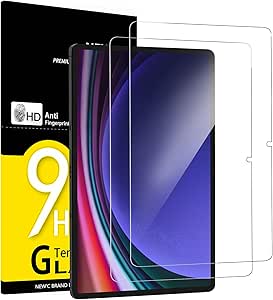 NEW'C 2 Piezas, Protector Pantalla para Samsung Galaxy Tab S9 / S9 FE 11 Pulgadas, Antiarañazos, Cristal Templado Ultra Resistente