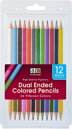 Art Advantage Dual Ended Colored Set, 12 Pencils