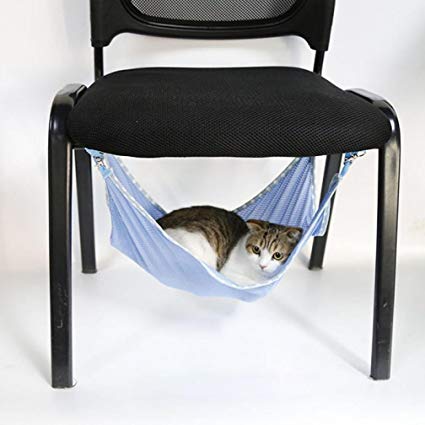 Voberry Pet Animal Cat Kitty Ventilation Net Cloth Hanging Hammock Bed Bunk Sleepy Pad Small Pet Cage Hammock