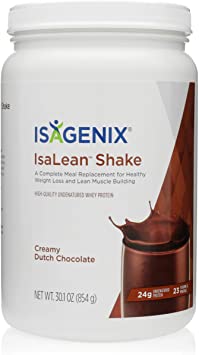 Isagenix IsaLean Shake - Complete Superfood Meal Replacement Drink Mix for Healthy Weight Loss and Lean Muscle Growth - 854 Grams - 14 Meal Canister (Creamy Dutch Chocolate Flavor)