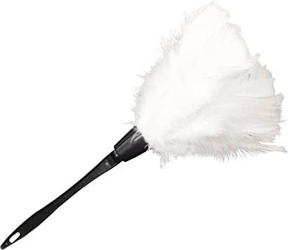Feather Dusters-Turkey Feather Dusters Cleaning for Car Blinds Kitchen Keyboard Office,Reusable (White)