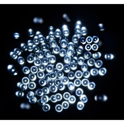 Marswell Solar Powered Outdoor LED String Light 12m Waterproof 100LED Solar Fairy String Lights for Patio Garden Christmas Party Wedding White